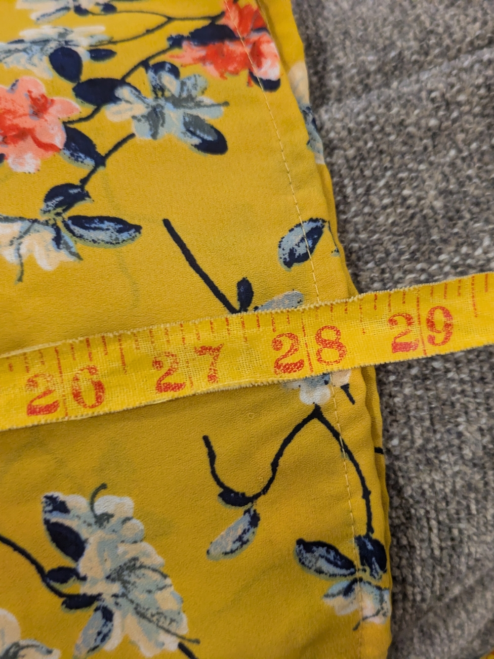 Yellow Floral Women's Blouse - Lightweight Long Sleeve - Picture 13 of 14